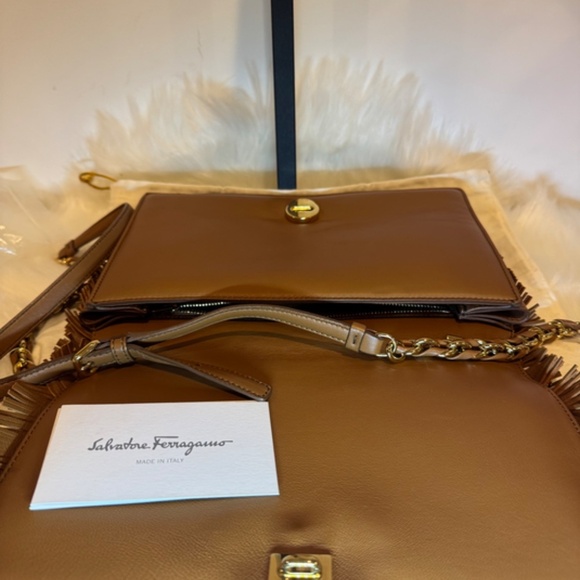 Salvatore Ferragamo Ginny Vara Fringe Crossbody - Picture 6 of 11